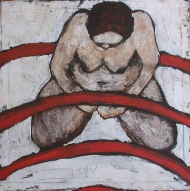 Ausschnitt Labyinth des Lebens, 2003, Acryl auf Leinwand, 80 x 80 cm
