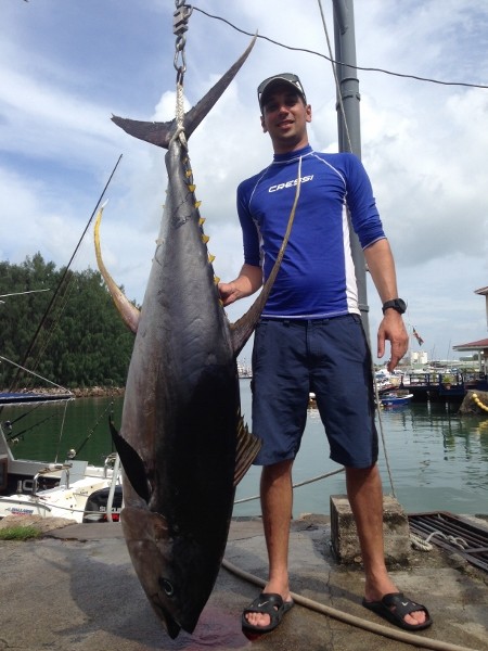 Seychelles fishing Yellowfin Tuna Jan. 2014