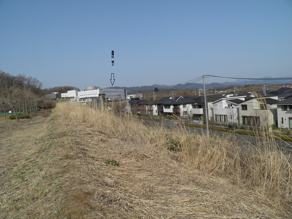 公園の高台展望からすると左端になります。