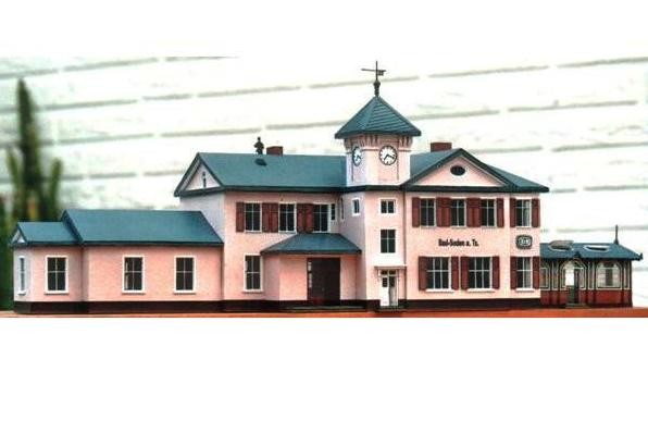(c) W. Fehse - Empfangsgebäude Vorderseite 1:87 (H0)