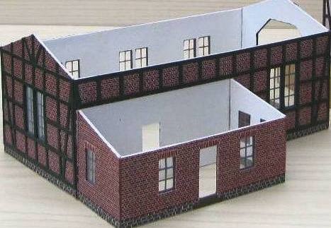 Lokschuppen Waldheim - Ziegel rot