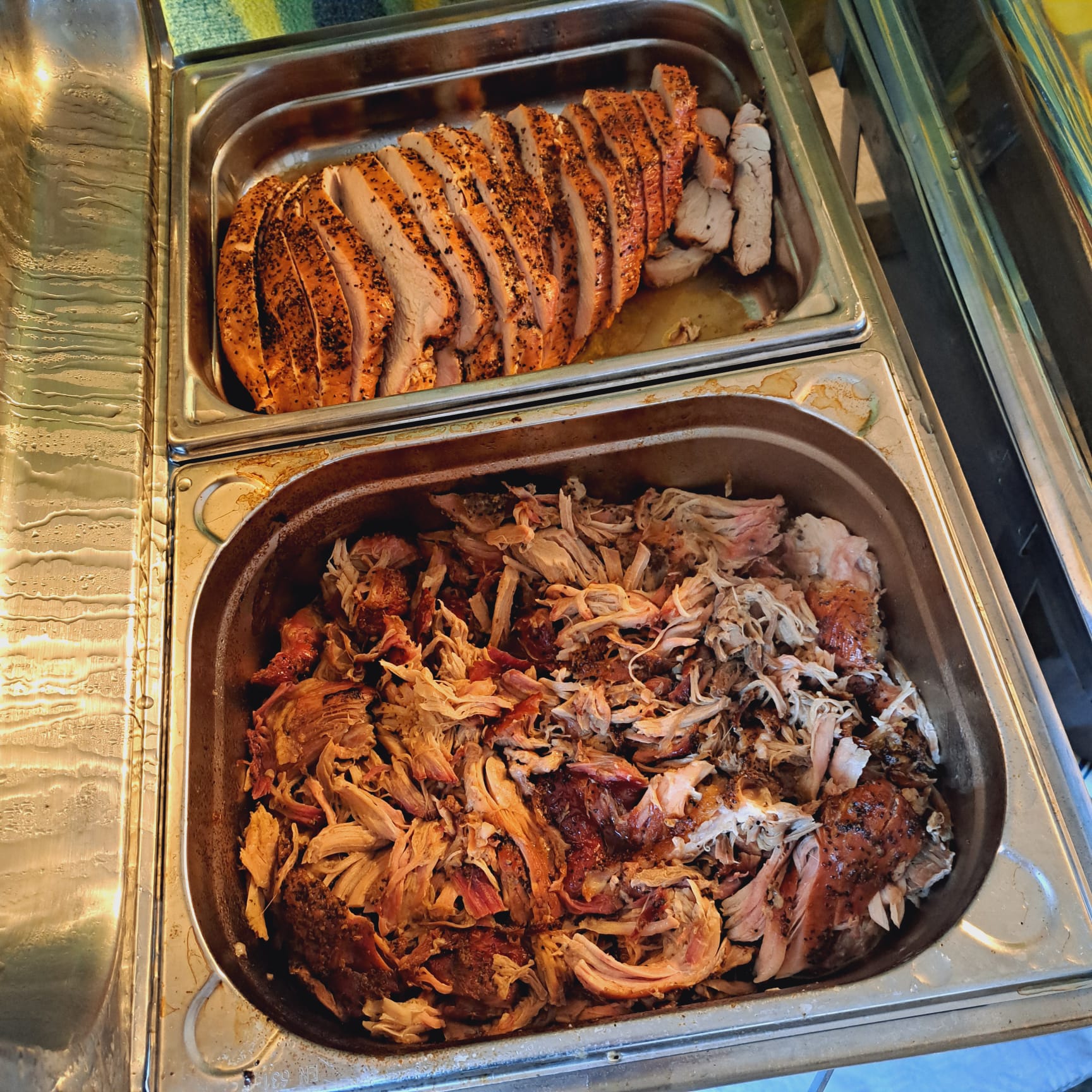 Oben: Turkey Breast        Unten: Pulled Pork