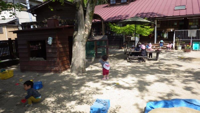 うさぎぐみ（１歳児）「園庭で今日は何をしようかな。」