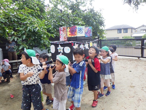 【夏祭りごっこ】おみこしわっしょい！お祭りのはじまりだー！（5歳児）