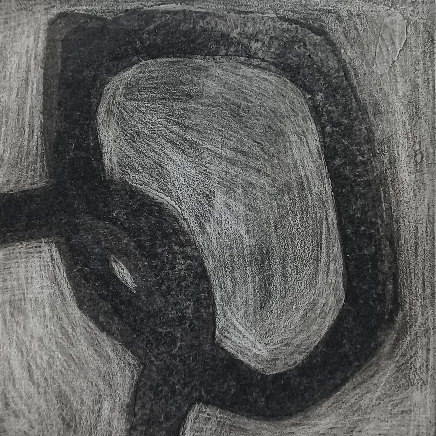 Aquatint, mezzotint  11,5X11,5cm 2021 'Parting'