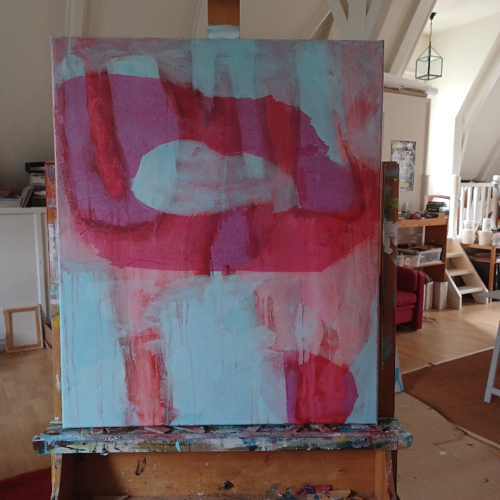 Acrylic and paper on canvas 50x60cm 2023