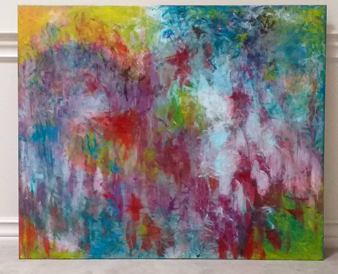 Acrylic on canvas 120x100cm 'Bloom'