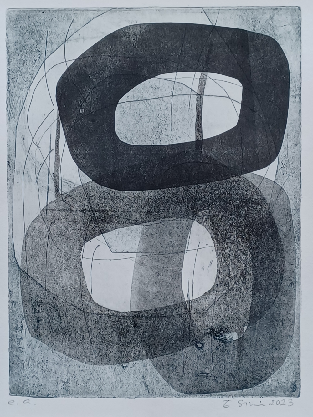 Aquatint, sjabloondruk