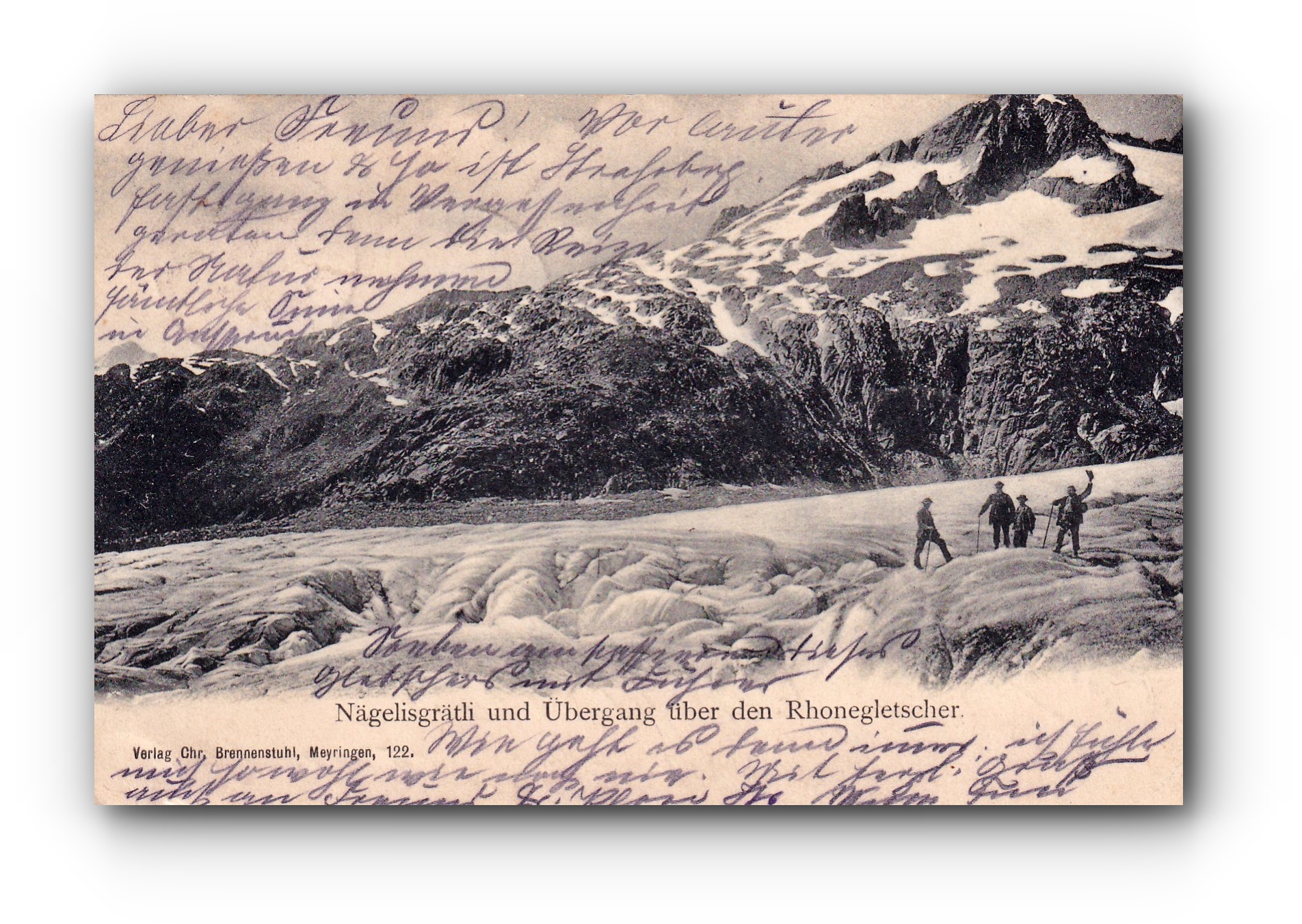 Näglisgrätli und Übergang über den Rhonegletscher - 03.08.1905 - Näglisgrätli et traversée du glacier du Rhône - Näglisgrätli and crossing over the Rhone Glacier