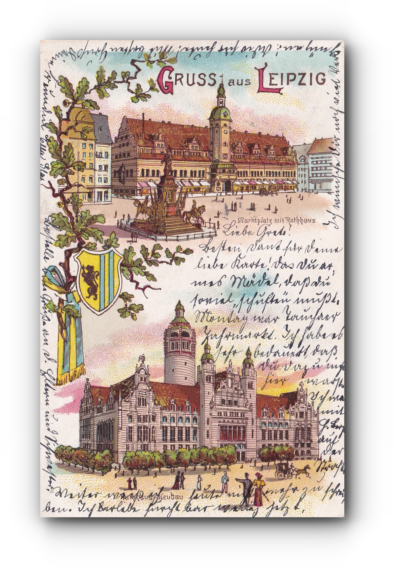 Gruss aus LEIPZIG - 17.09.1903 - Salutations depuis Leipzig - Greetings from Leipzig