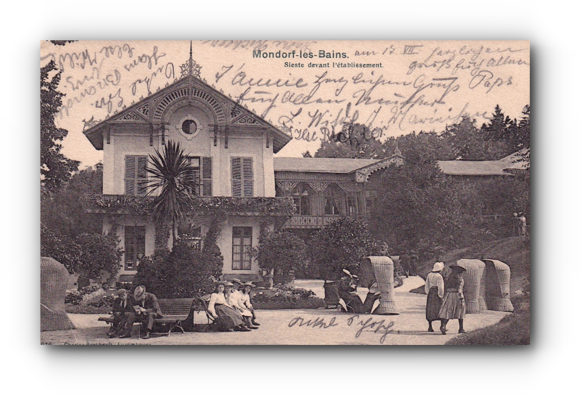 - Sieste devant l'établissement - MONDORF - les - BAINS - 19.07.1904 -