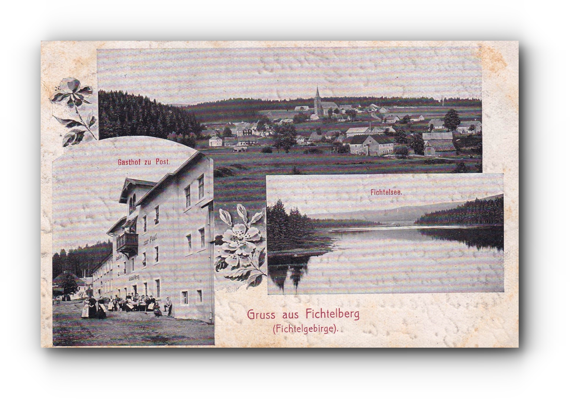 - Gruss aus FICHTELBERG - 18.10.1923 - ( mit 220 Millionen frankiert )
