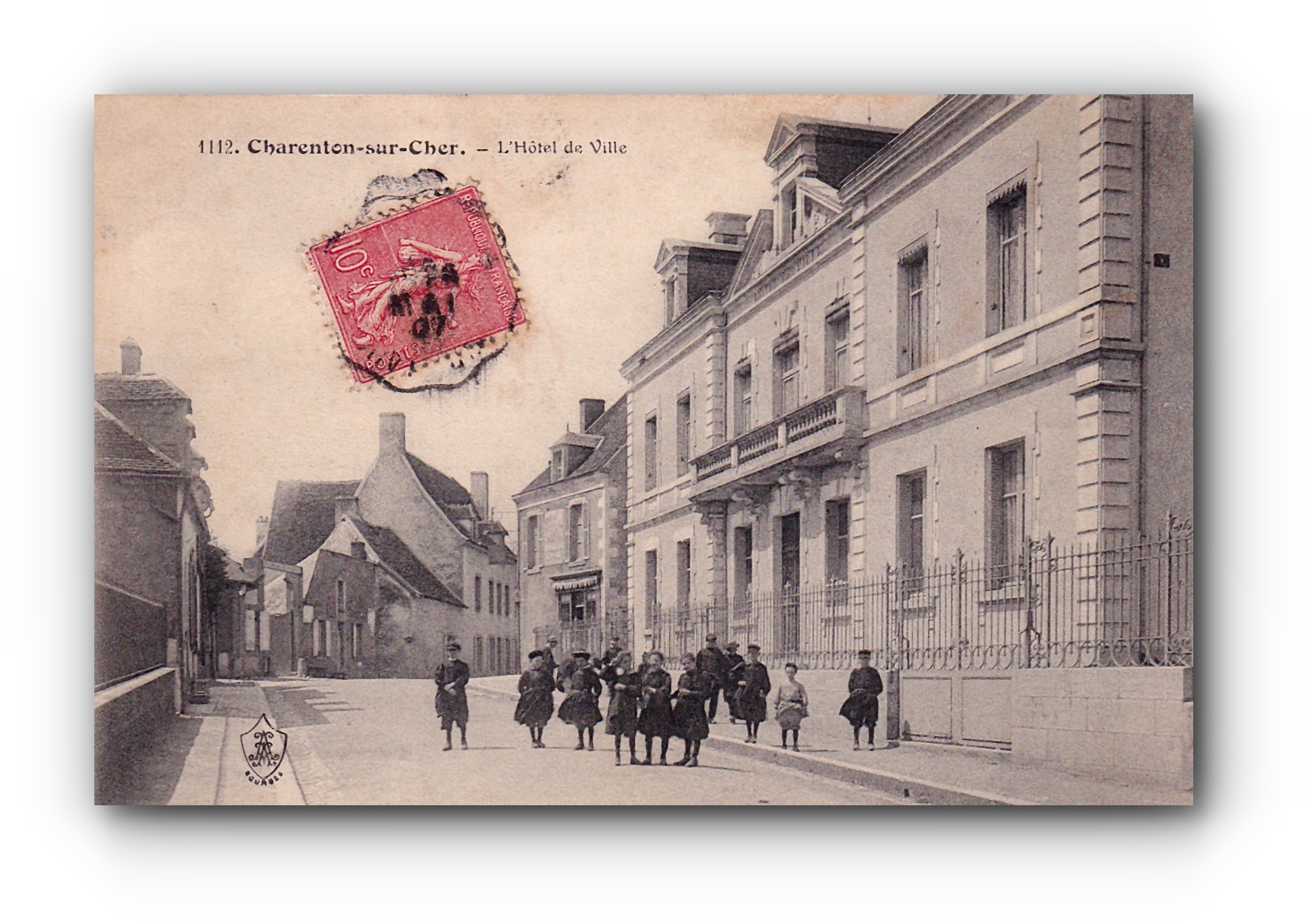 - L'Hôtel de Ville - CHARENTON - sur - CHER - 1907 -