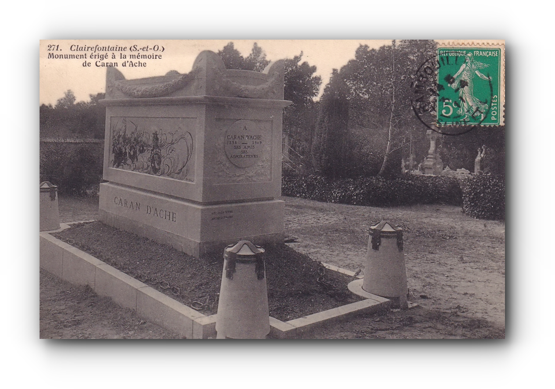 - Monument érigé à la mémoire de Caran d'Ache - CLAIREFONTAINE - 1911 -