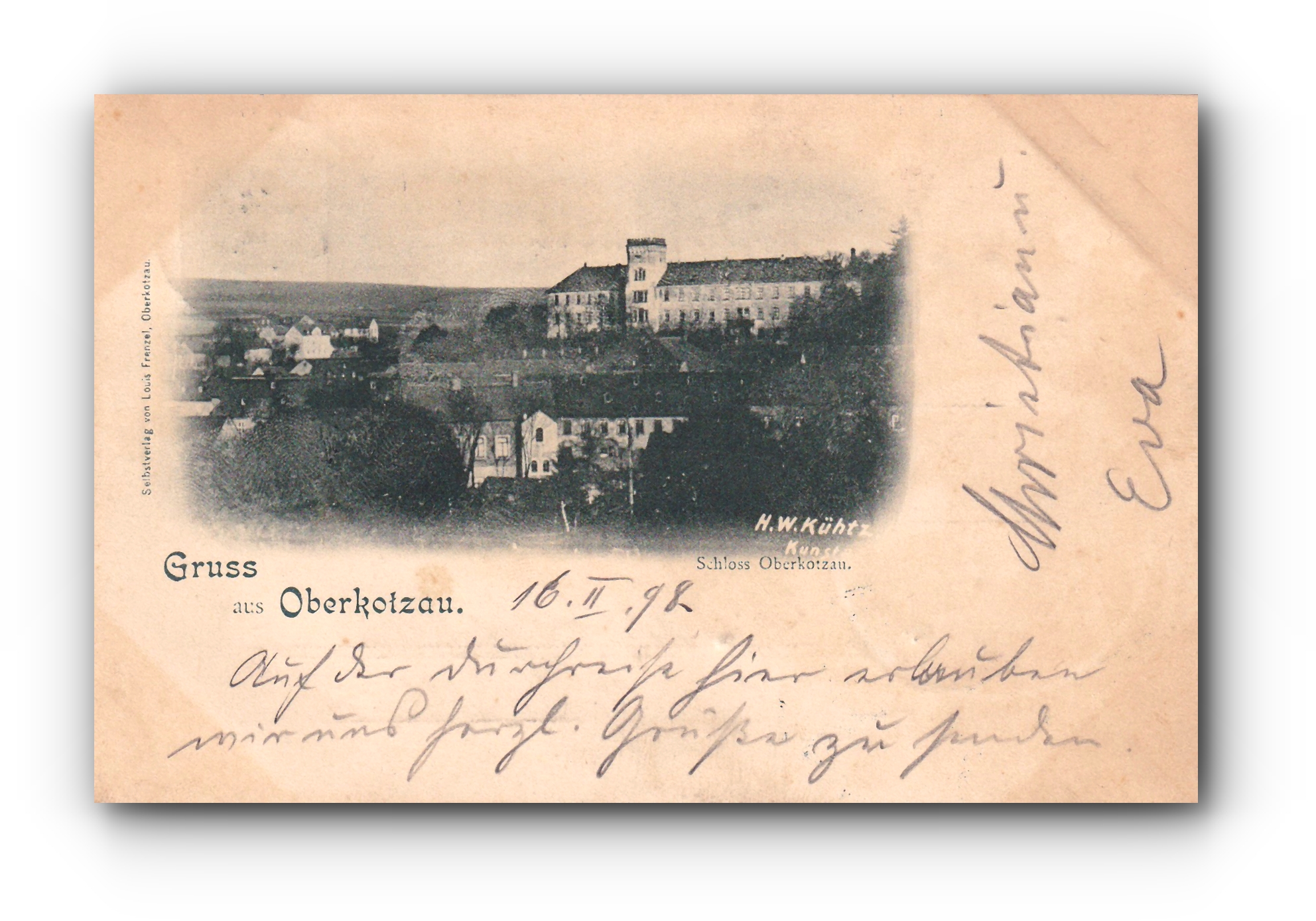 - Gruss aus OBERKOTZAU -16.02.1898 -