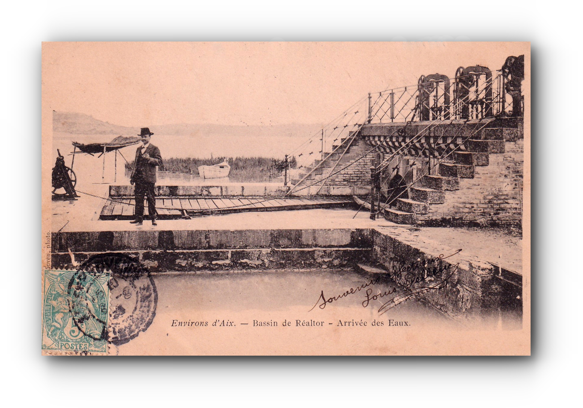 Environs d'Aix - Bassin de Réaltor - Arrivée des Eaux - 09.08.1906
