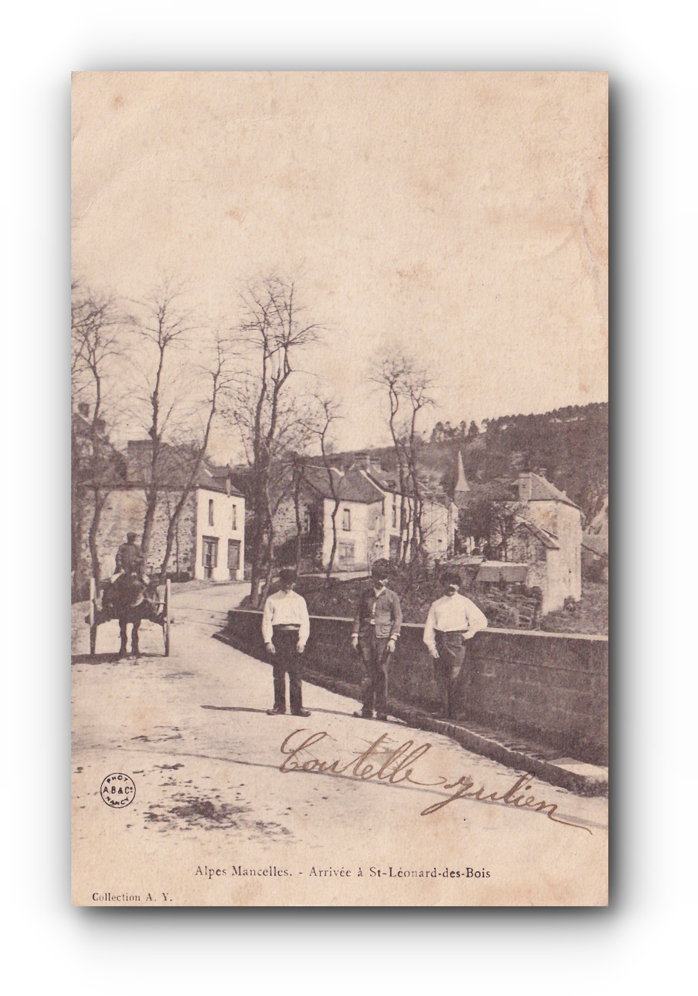 - Alpes Mancelles - Arrivée à St.LÉONARD des BOIS -07.12.1904 -