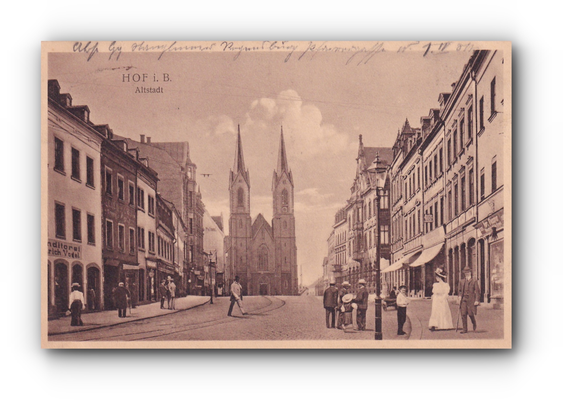 - Altstadt - HOF in Bayern - 17.04.1910 -