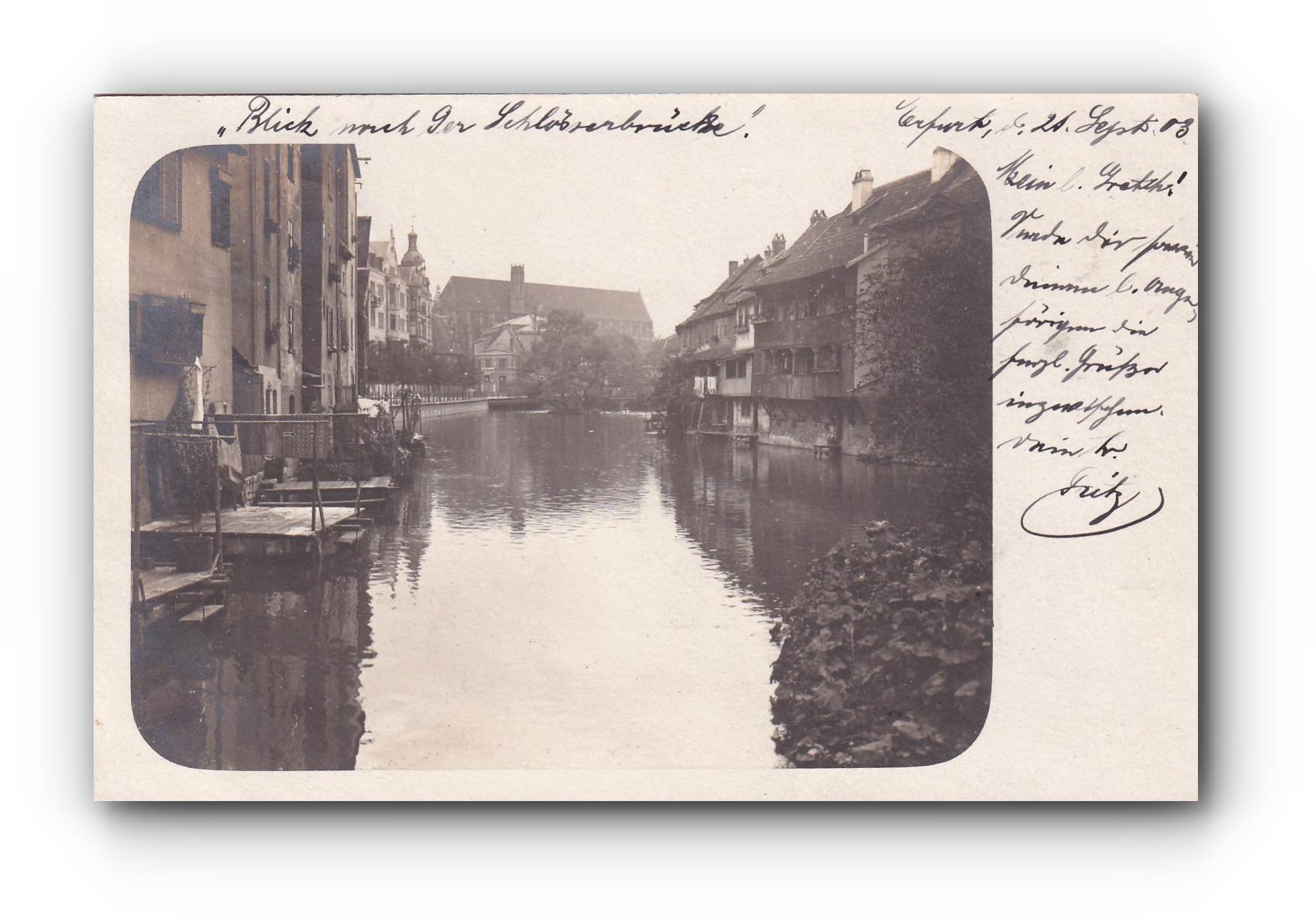 - ERFURT - Blick nach der Schlösserbrücke - 21.09.1908 -