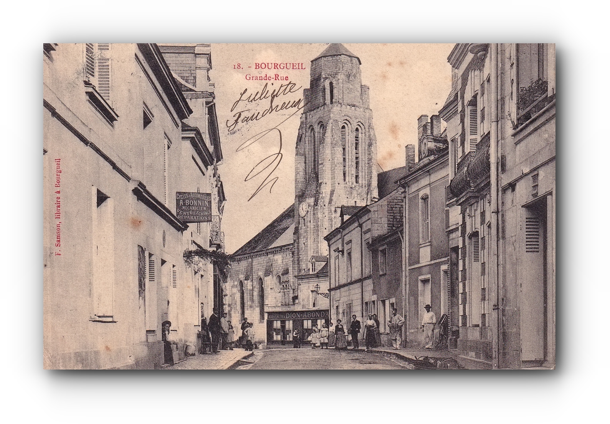 - Grande Rue - BOURGUEIL - 12.11.1906 -