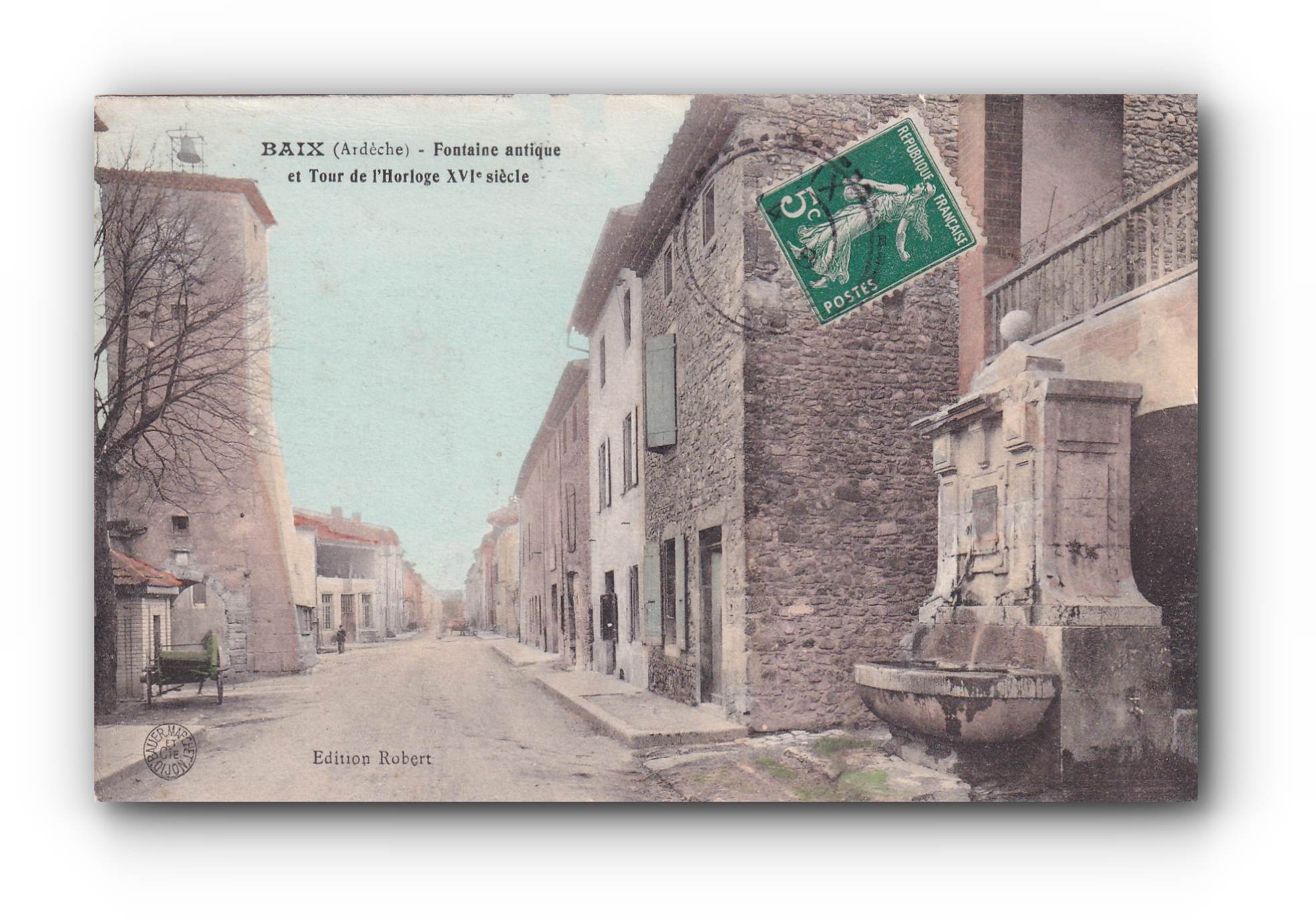 - BAIX ( Ardèche ) Fontaine antique  - 1912 -