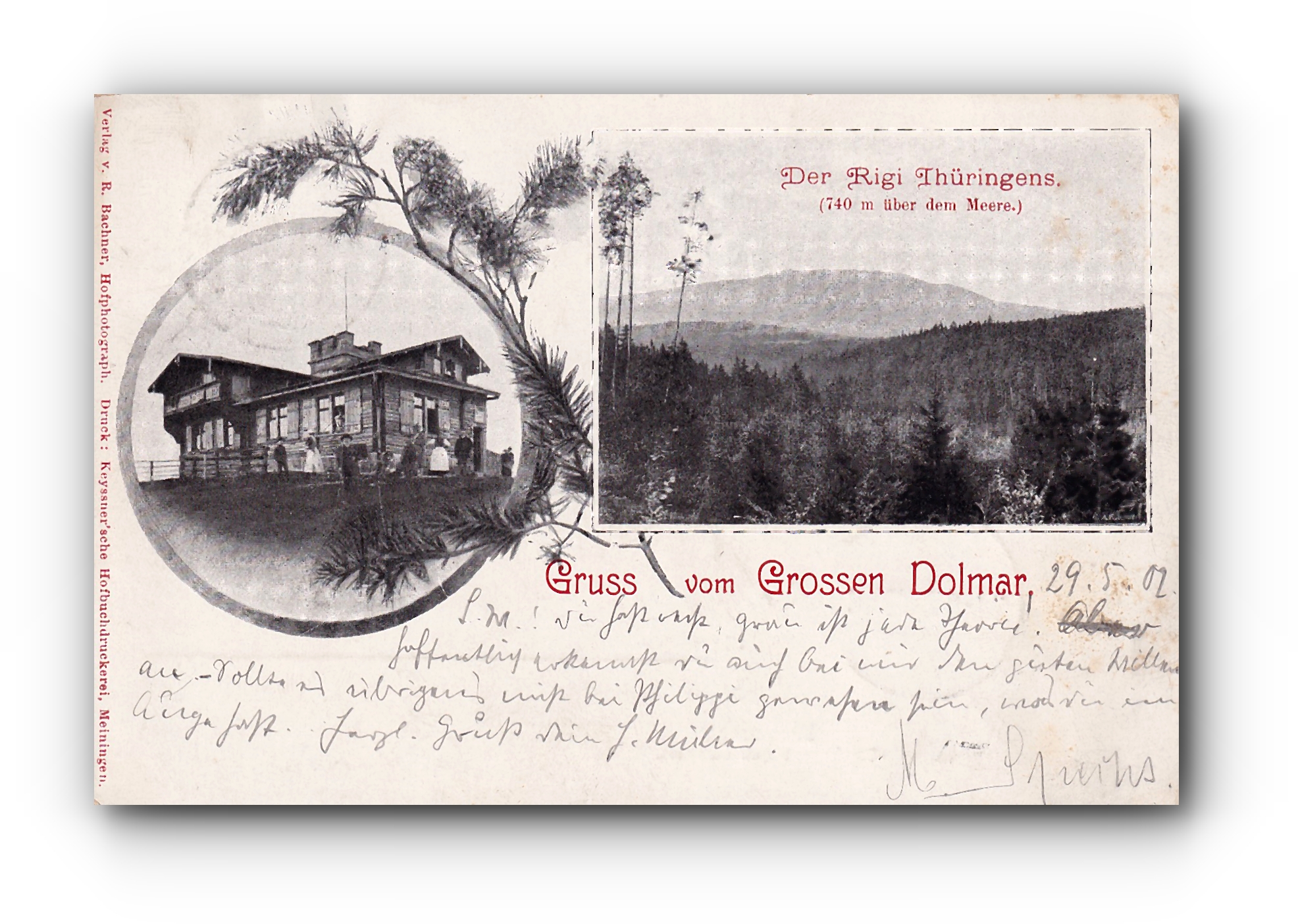 Gruss vom Grossen DOLMAR - 29.05.1902