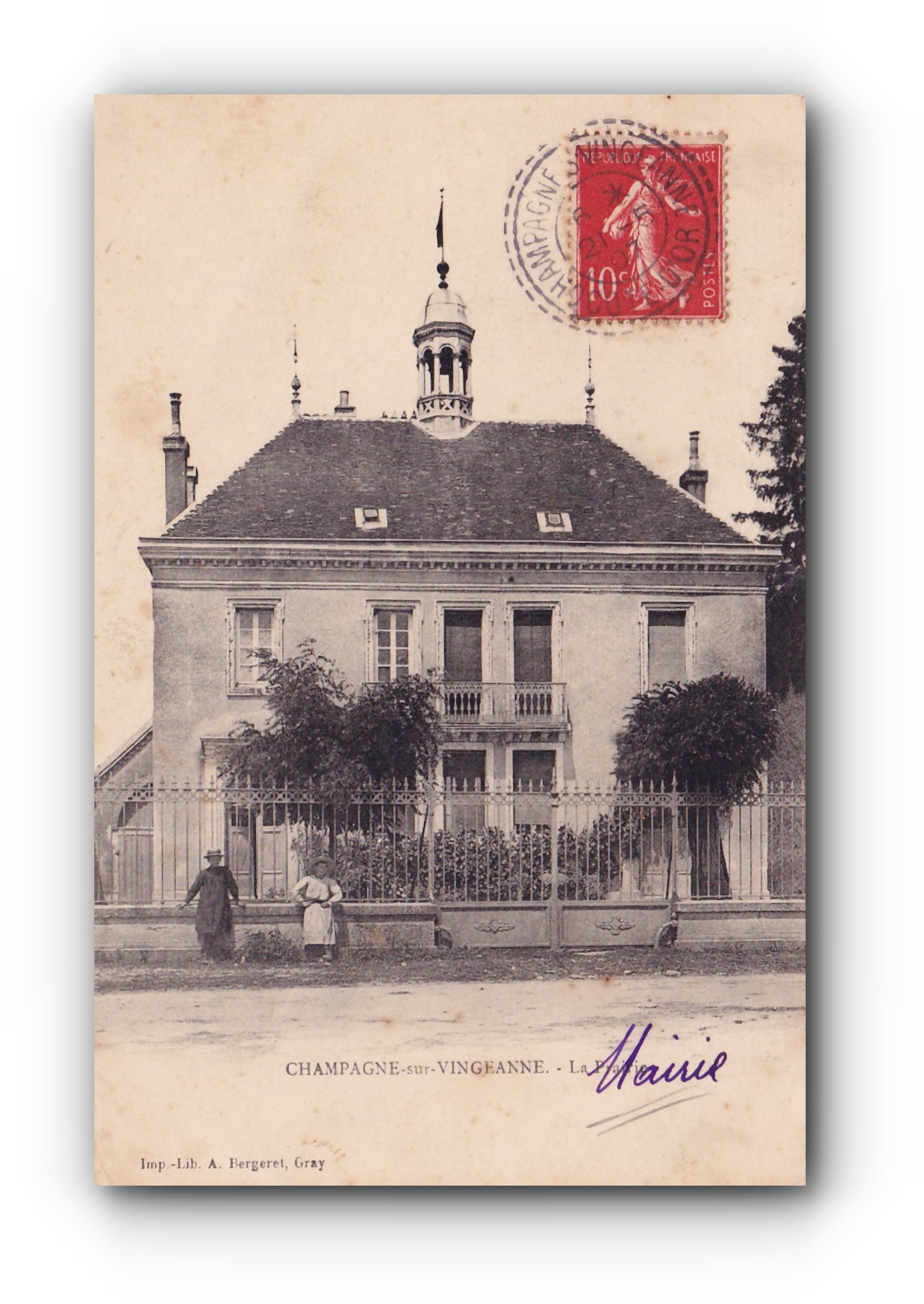 - CHAMPAGNE -sur - VINGEANNE - ( 21 )  - La Mairie - 21.05.1907 -