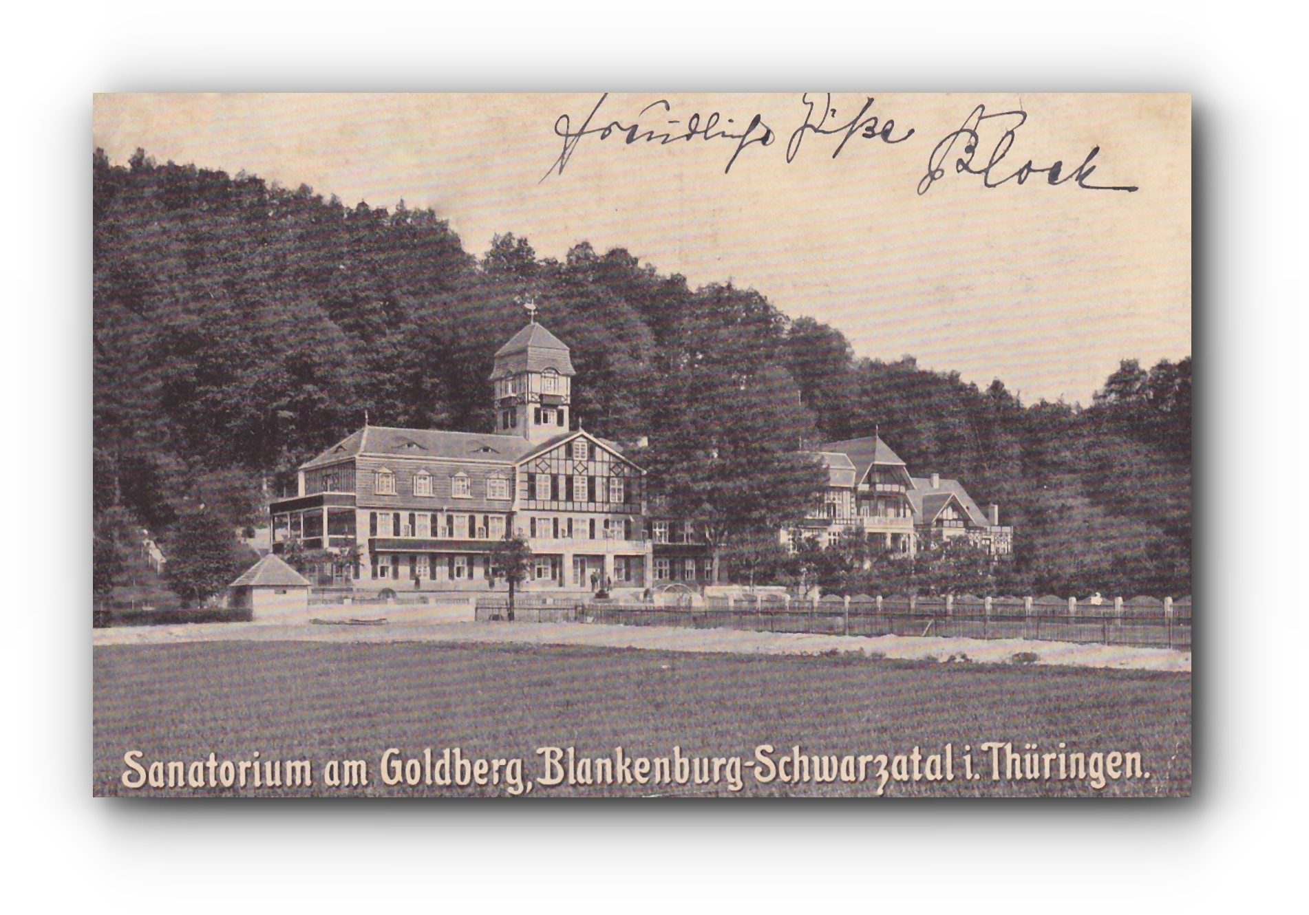 Sanatorium am Goldberg - Blankenburg - Schwarzwald i. Thüringen - 18.03.1913