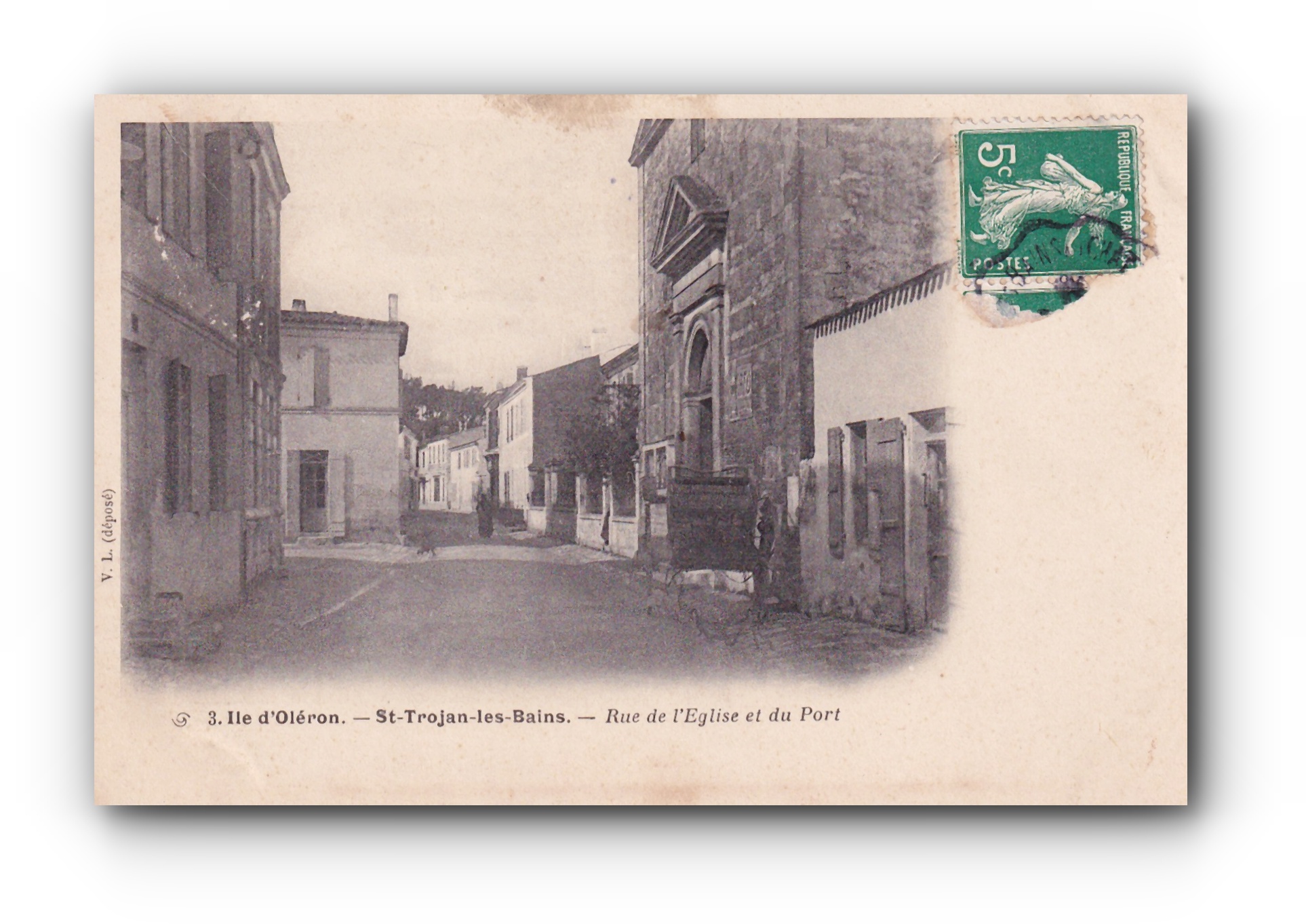 - St. Trojan - les - Bains - Rue de l'église et du Port - 1909 -