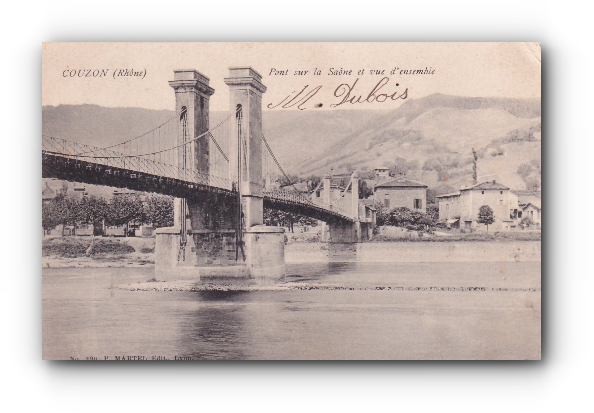 - Pont sur la Saône et vue d'ensemble - COUZON - 04.07.1904 -