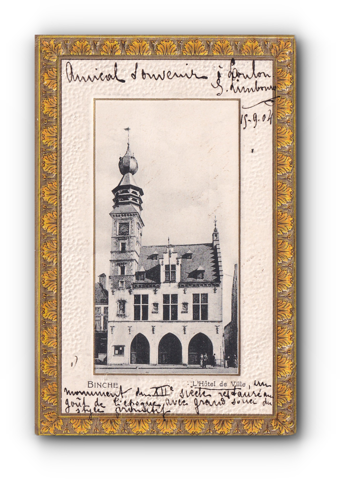 - L'Hôtel de Ville - BINCHE - 15.09.1904 -