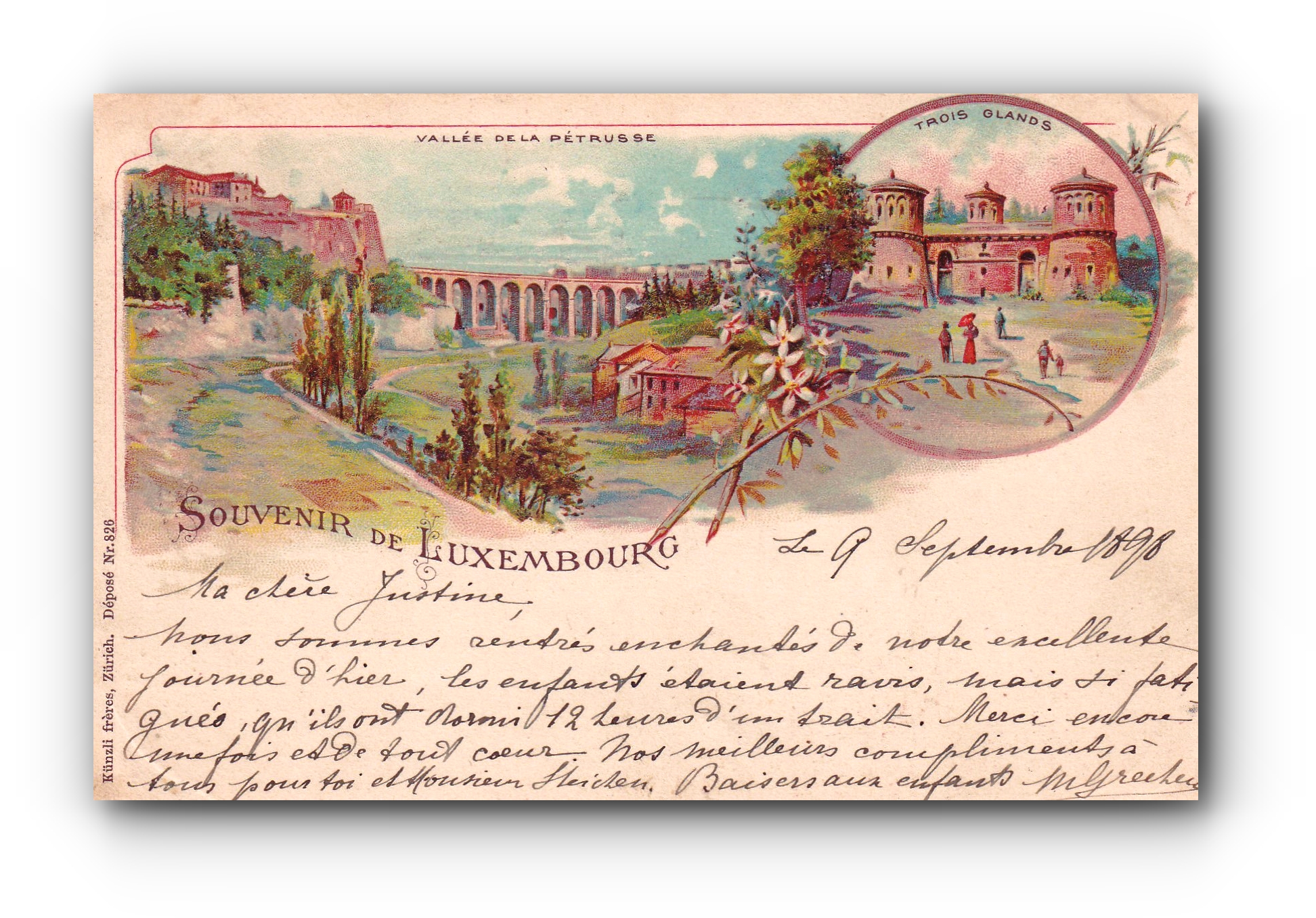- Souvenir de LUXEMBOURG - 09.09.1898 -