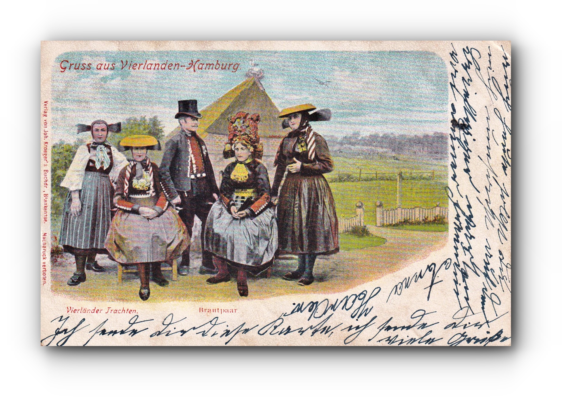 Gruss aus VIERLANDEN - 26.07.1900 - Bonjour de Vierlanden - Greetings from Vierlanden