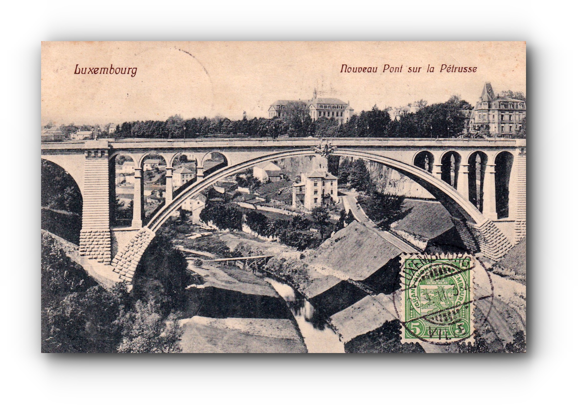 LUXEMBOURG - nouveau Pont sur la Pétrusse - 20.09.1911 - Die Neue Brücke über die Petruss - The New Bridge over the Petruss