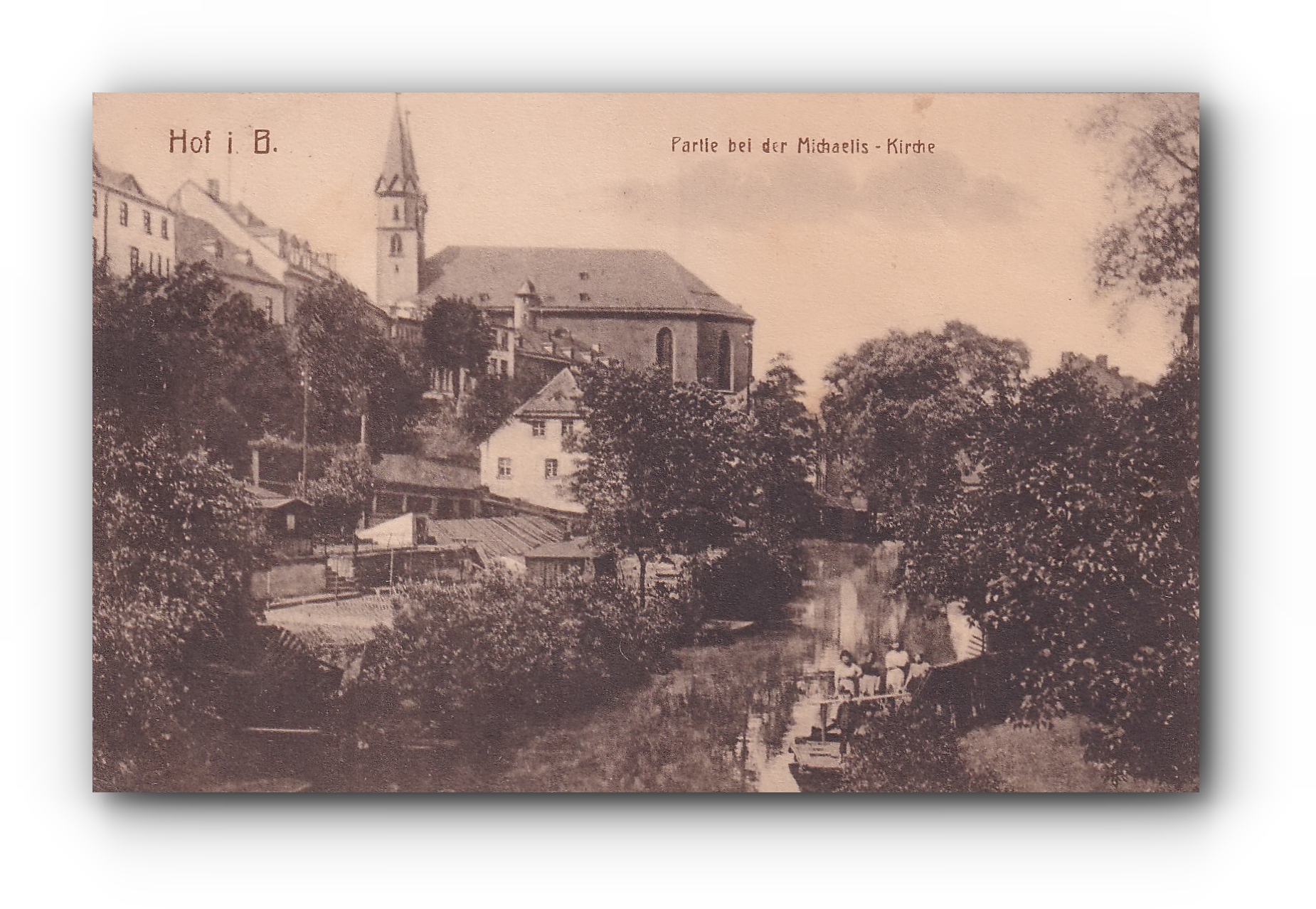 - Partie bei der Michaelis - Kirche - HOF i B - 02.03.1919 -
