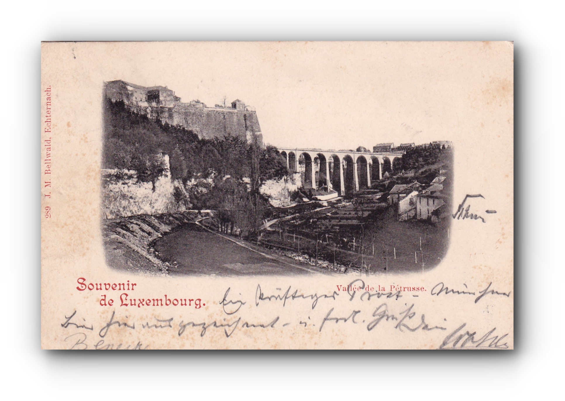 - Souvenir de LUXEMBOURG - Vallée de la Pétrusse - 22.08.1919 -