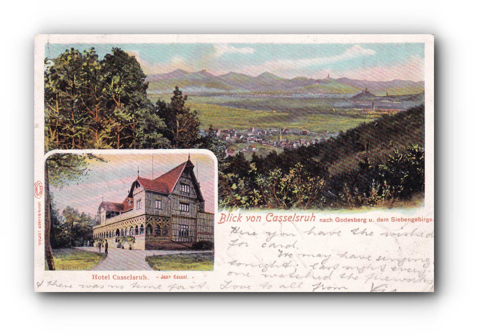 - Blick von CASSELSRUH nach Godesberg - 21.06.1902 -
