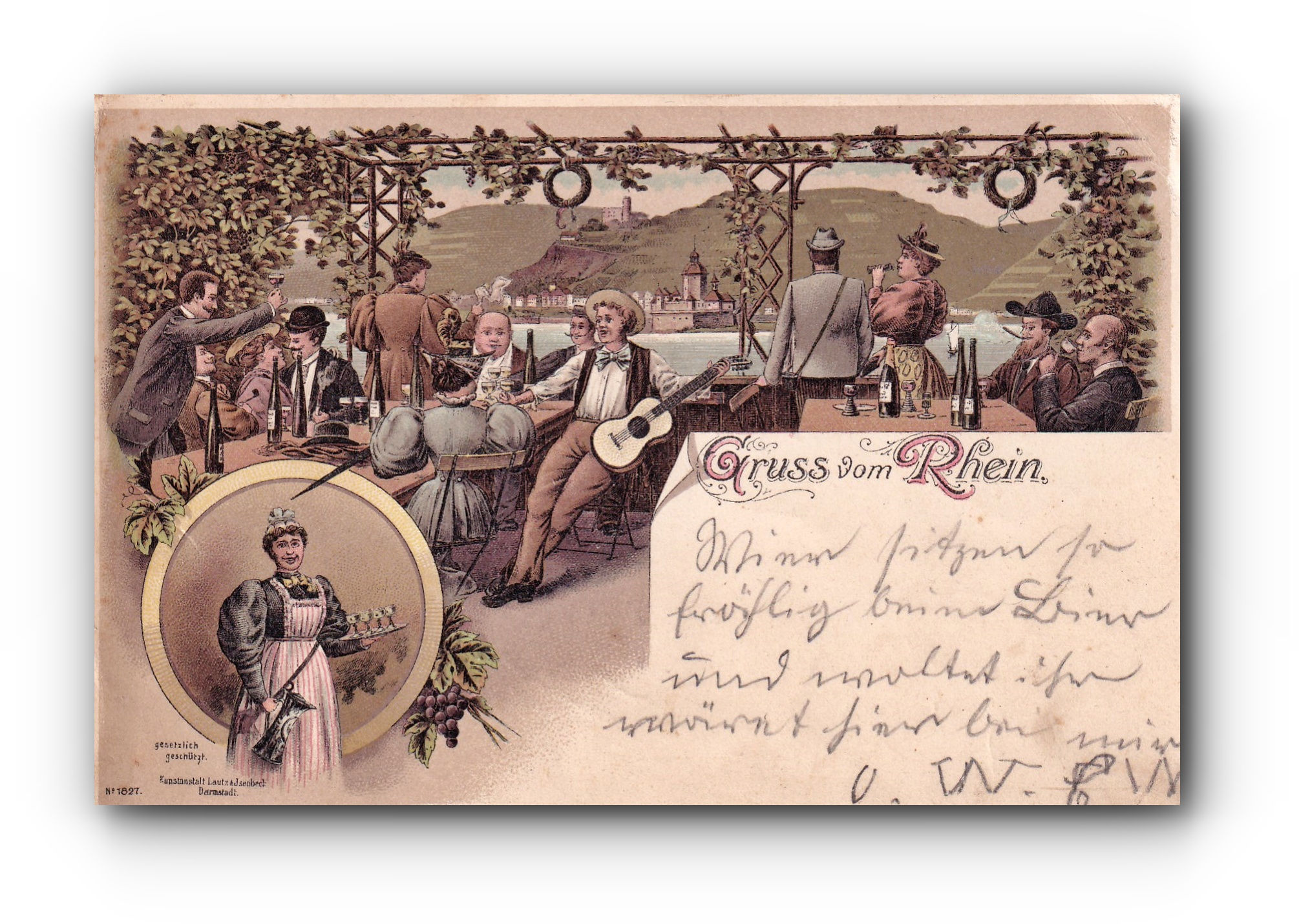 Gruss vom Rhein - 27.07.1902 - Salutations depuis le Rhin - Greetings from the Rhine