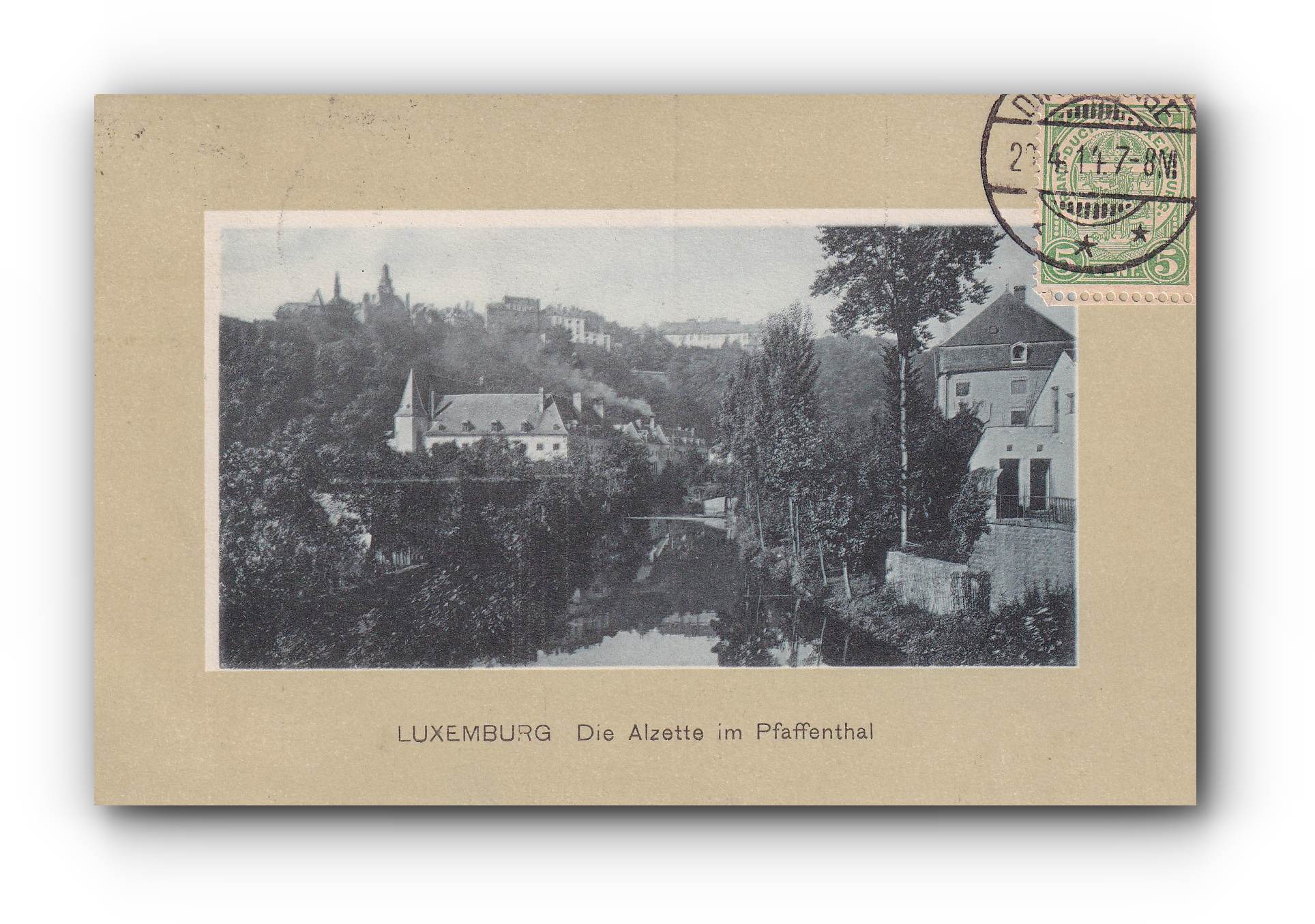 - Luxemburg - Die Alzette im Pfaffenthal - 21.04.1914 -