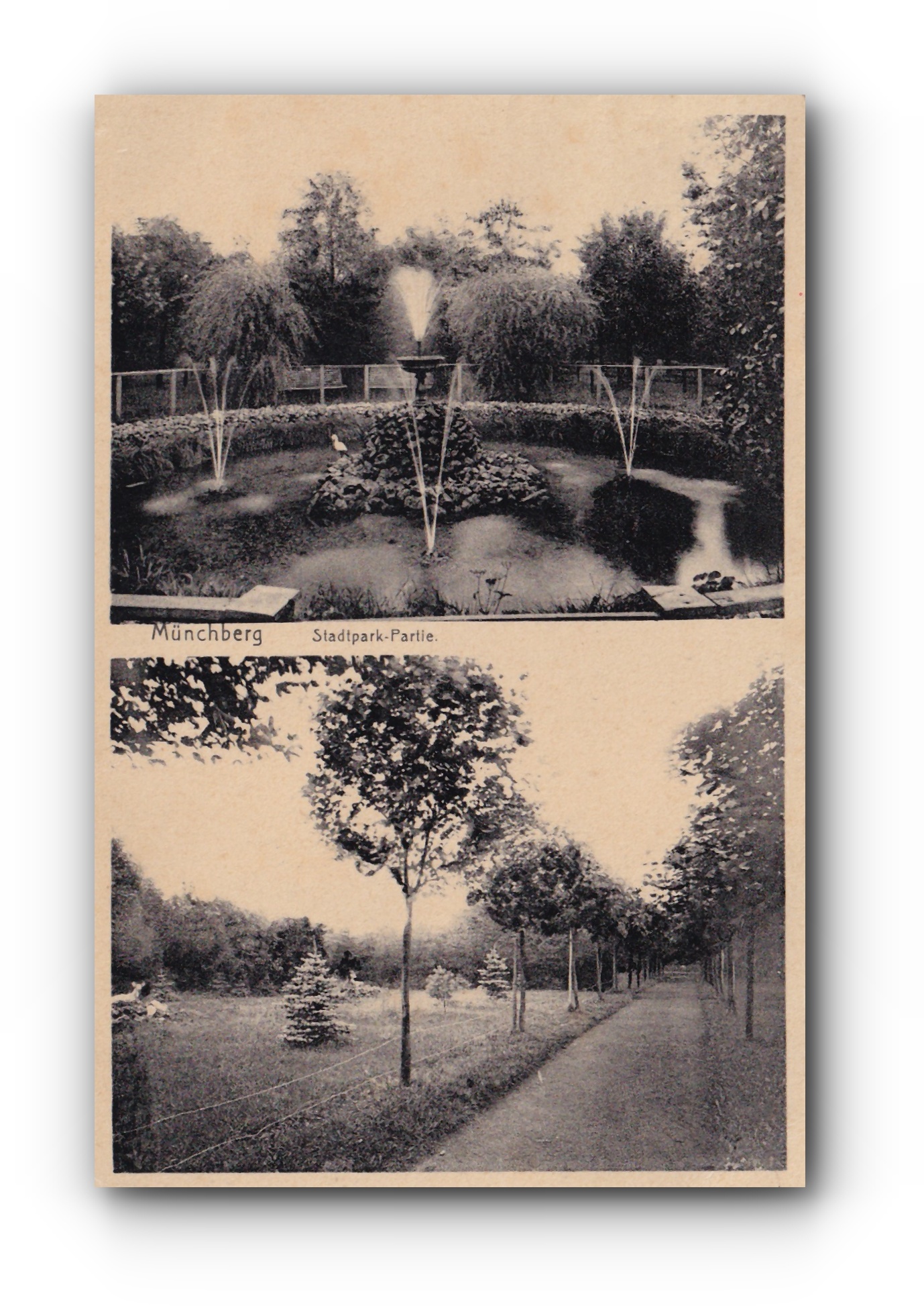 - Stadtpark - Partie - MÜNCHBERG  - 22.08.1909 -