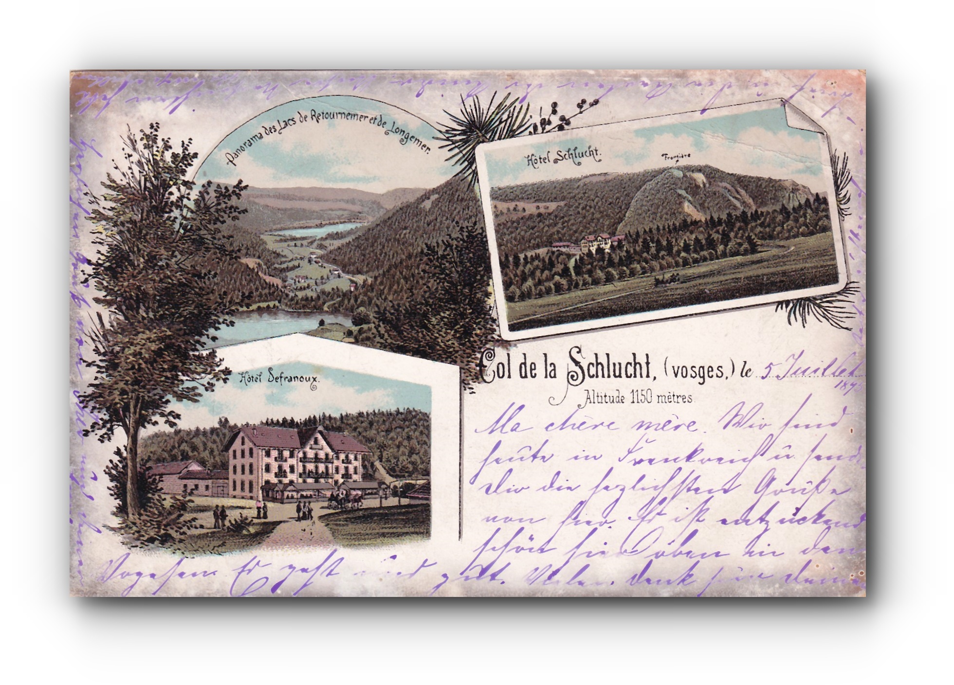 - Col de la Schlucht - VOSGES -05.07.1895 -