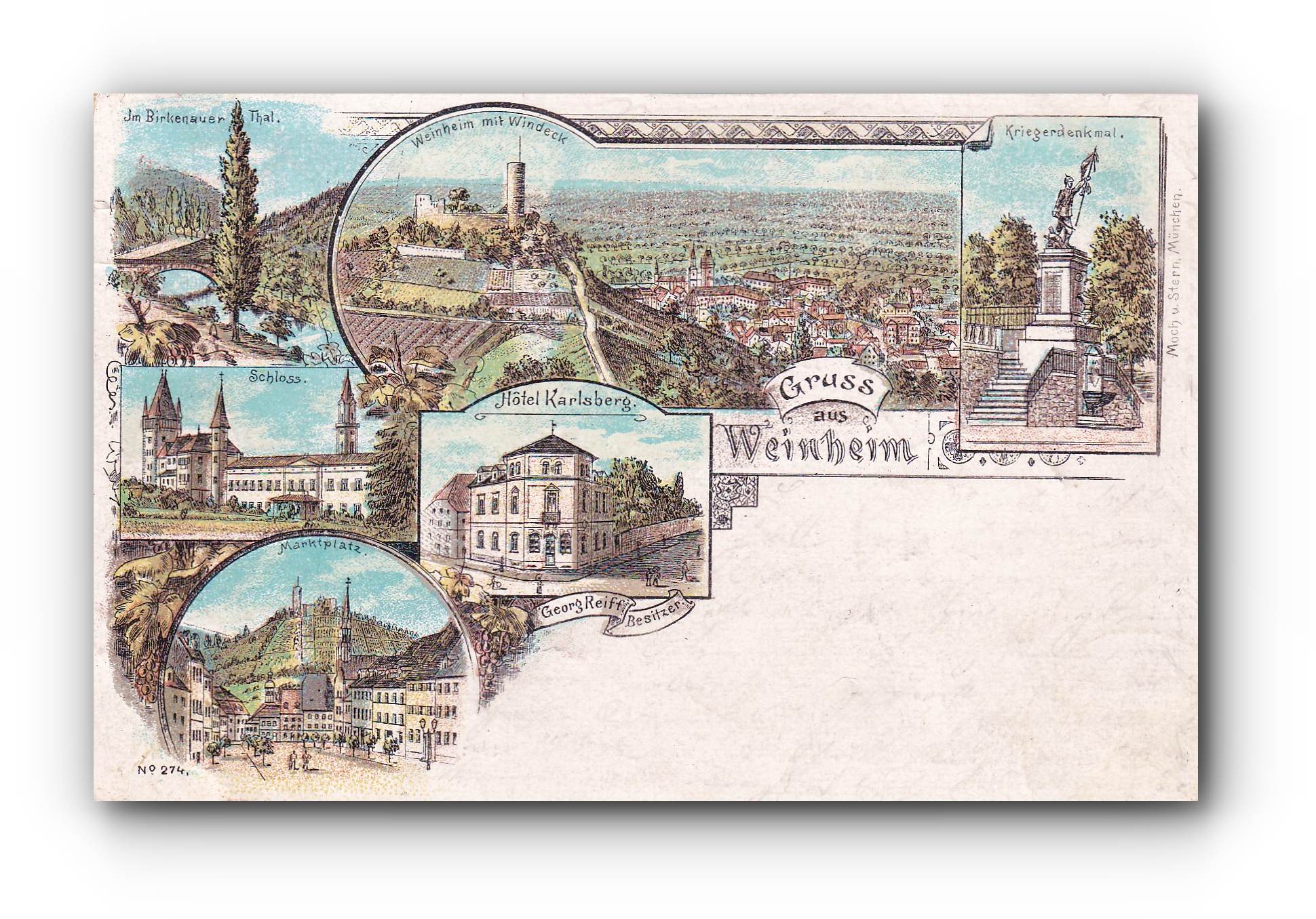 - Gruss aus WEINHEIM - 14.06.1897 -