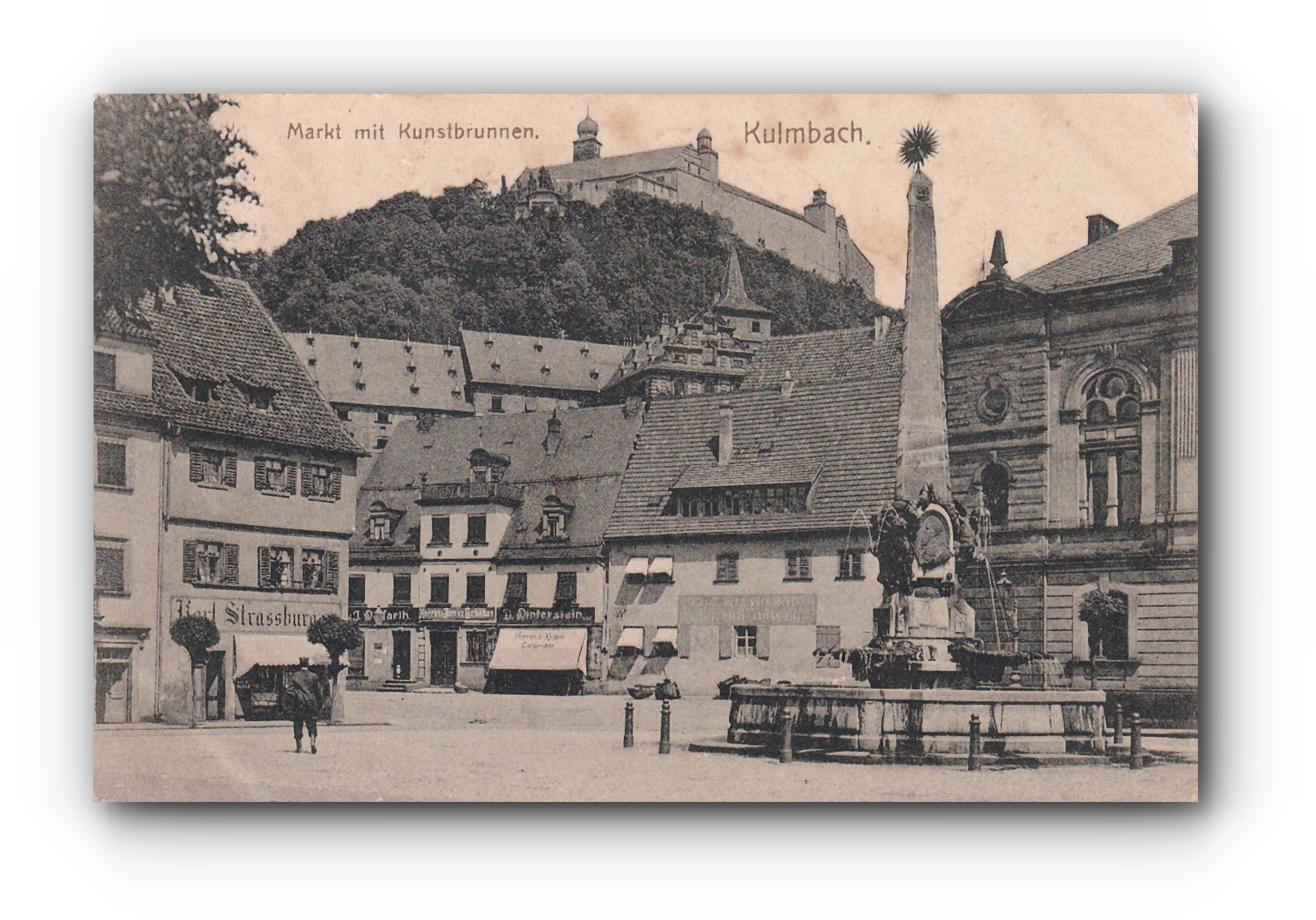 - Markt mit Kunstbrunnen - KULMBACH - 09.08.1909 -