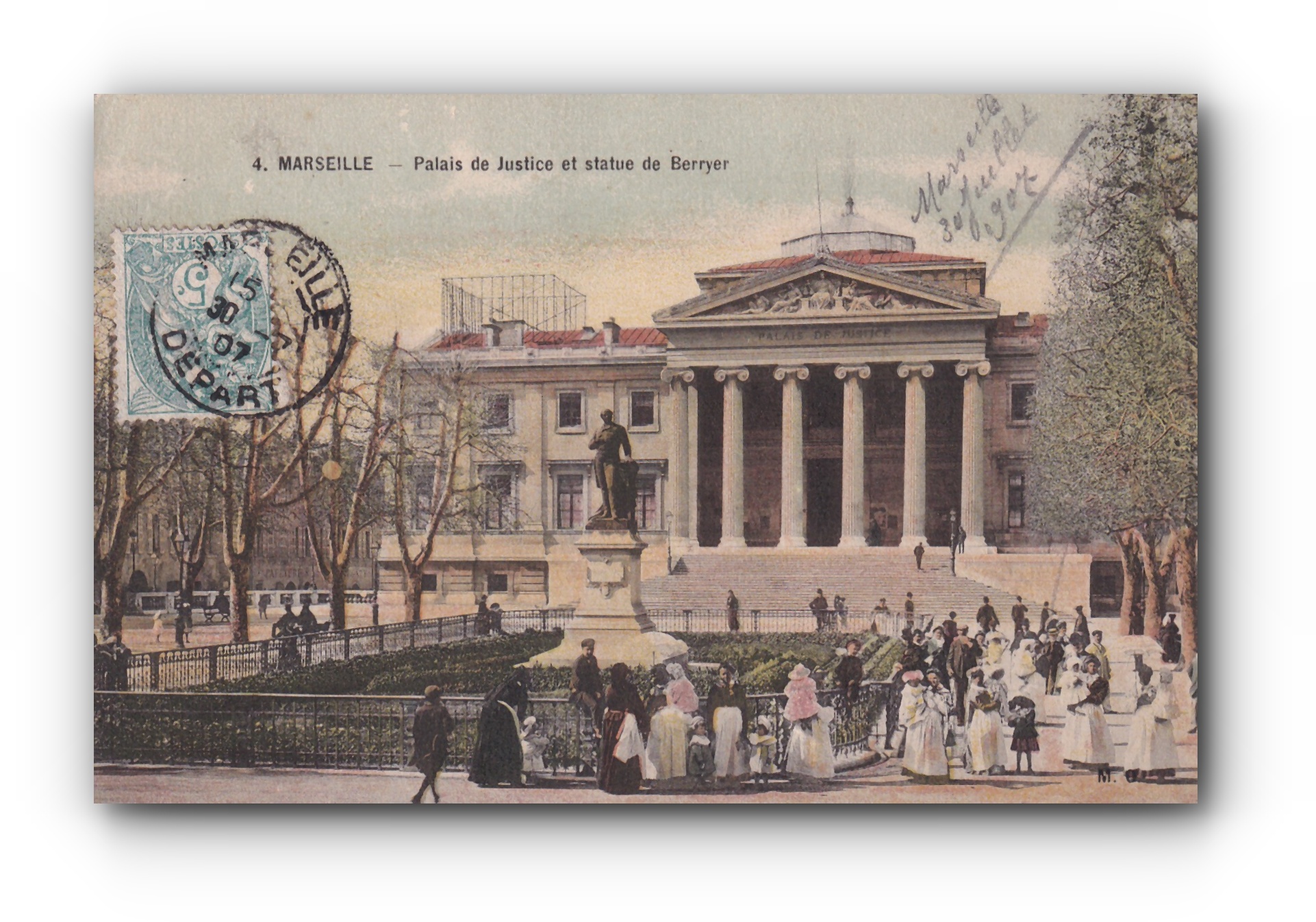 - Palais de Justice et statue de Berryer - 1907 -