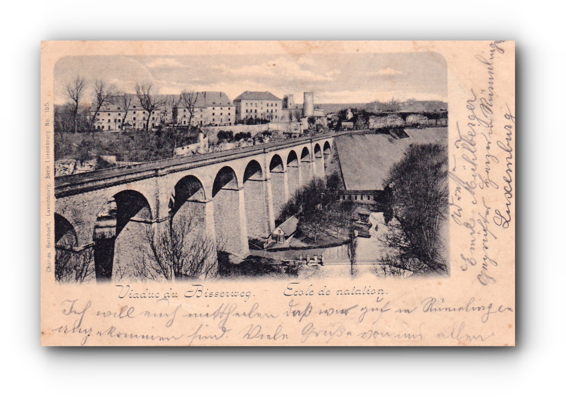 Viaduc du Bisserweg - Ecole de natation - 20.07.1906