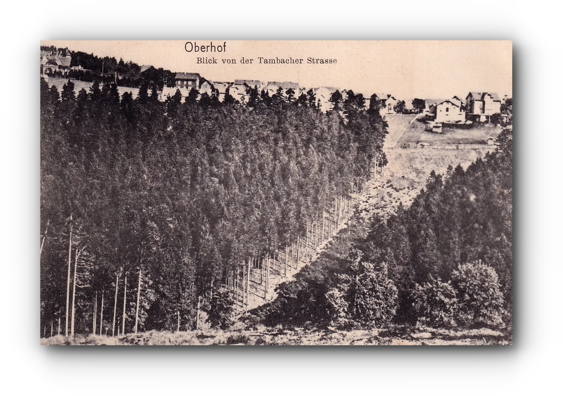 OBERHOF  - Blick von der Tambacher Strasse  - 27.06.1910 -