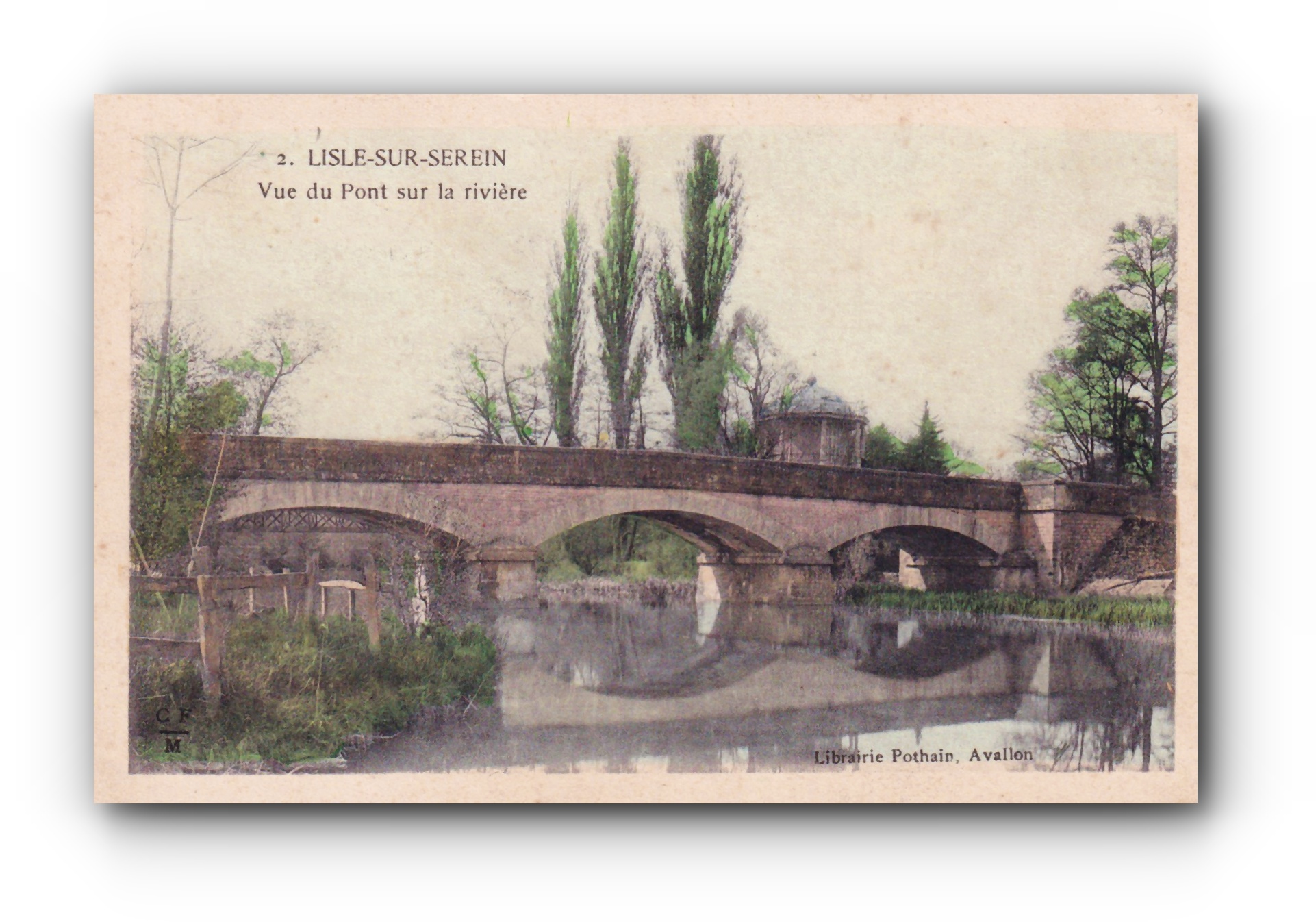 - Vue du Pont sur la Rivière - LISLE - SUR - SEREIN - 1912 - Département Yonne