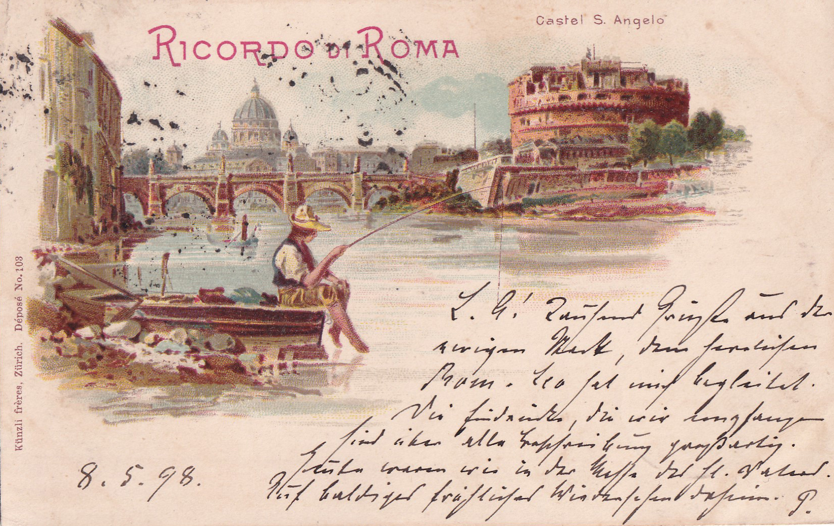 ROMA - 08.05.1898 - Erinnerung an Rom - Souvenir de Rome - Memory of Rome