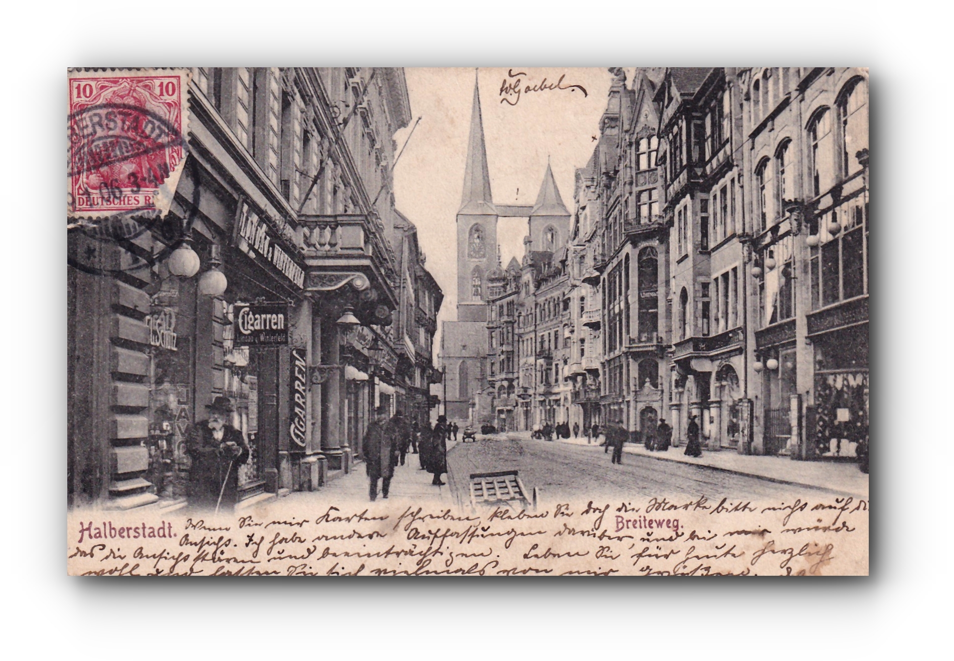 - Breiteweg - HALBERSTADT -chemin large - 09.01.1906 -