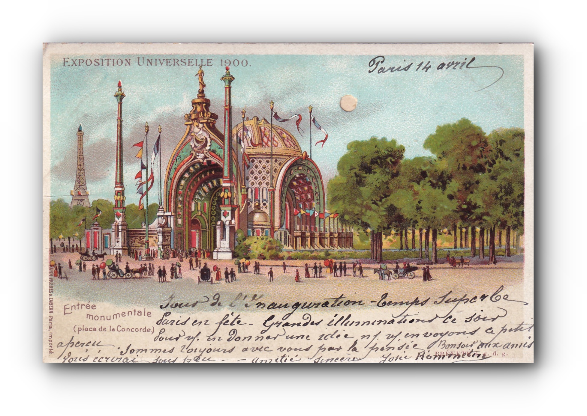 - Exposition Universelle - PARIS - 14.04.1900 -